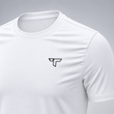 Turtle Sport White Tee 03 Neck Logo