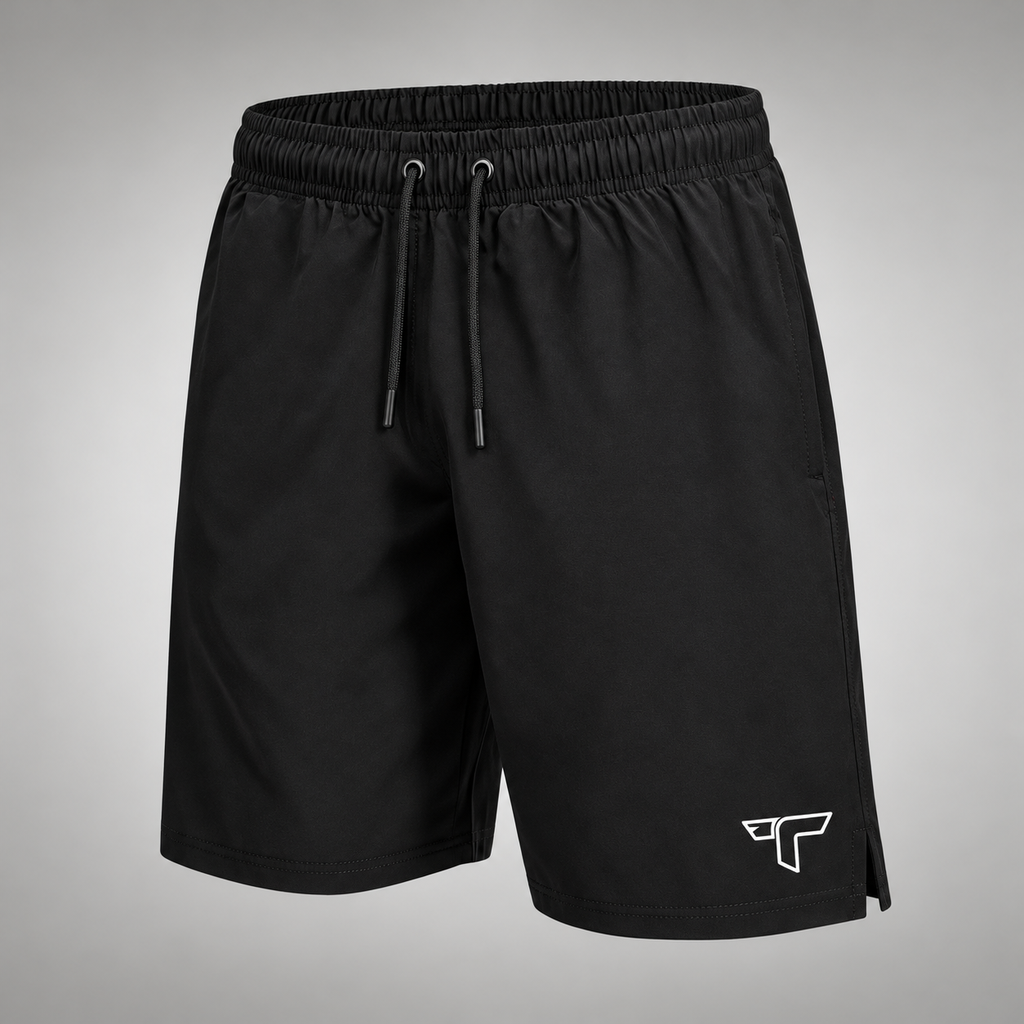 Turtle Sport Black Shorts 01 Full Drawcord